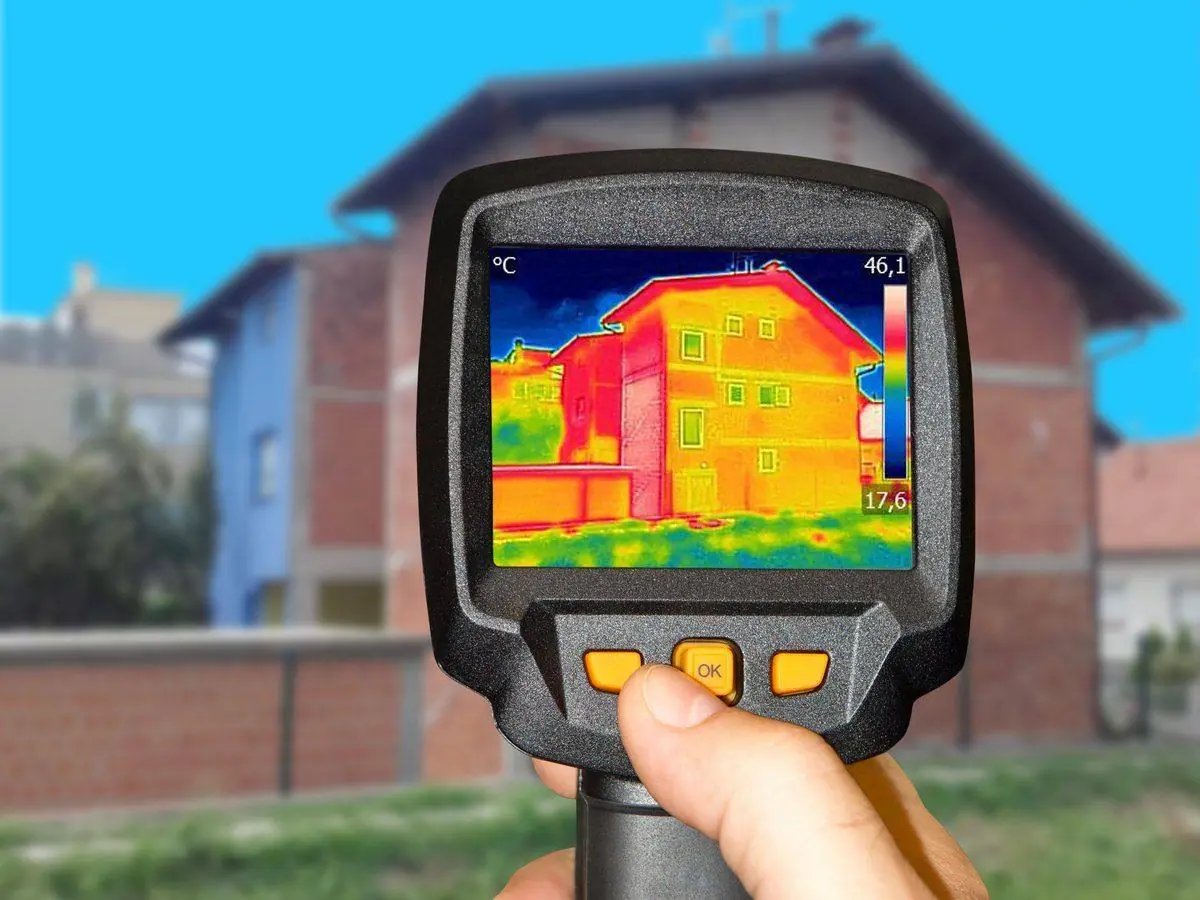 Thermografieanalyse mit Wärmebildkamera an einem Wohnhaus – Wärmeverluste sichtbar gemacht